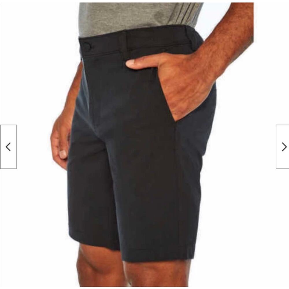 Banana Republic Black Comfort Flat Front Performance Shorts Mens 38 Golf Stretch